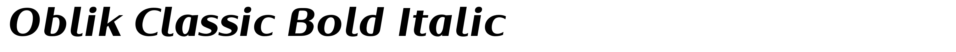 Oblik Classic Bold Italic
